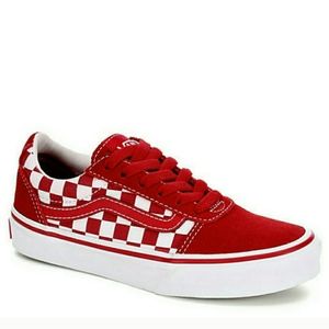 Red checkered vans!